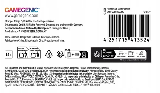 Picture of Gamegenic Stranger Things - Master Screen - Hellfire Club