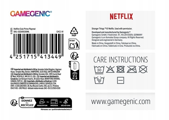 Picture of Gamegenic Stranger Things - Prime Playmat - Hellfire Club