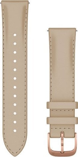 Picture of Garmin Pasek skórzany na nadgarstek Quick Release 20 (jasnopiaskowy / róowozota sprzczka) (010-12924-21)
