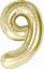 Изображение GoDan Balon foliowy B&C cyfra 9 szampaska 85 cm AA