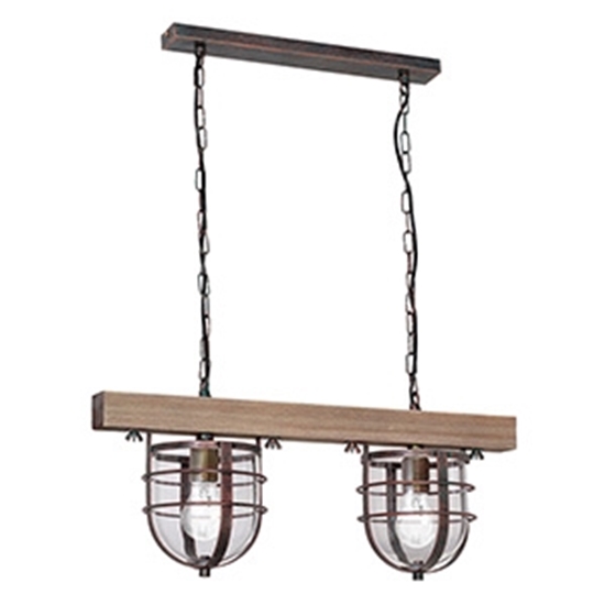 Picture of Gr.l.-ANDER 2x60W E27 ant.brūna/koka