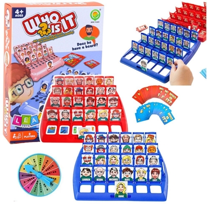 Изображение Gra Rodzinna Logiczna Zgadnij Kto to? Mini Podróna 2 Plansze LEAN TOYS