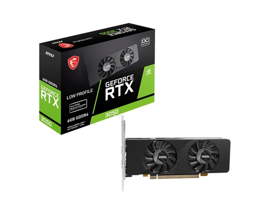 Изображение Graphics Card|MSI|NVIDIA|GeForce RTX 3050|6 GB|GDDR6|96 bit|PCI Express x8 4.0|Active|RTX3050LPE6GOC