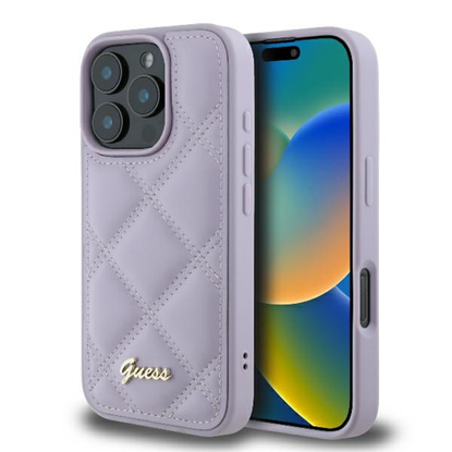 Attēls no Guess Quilted Metal Logo Case for Apple iPhone 16 Pro Max