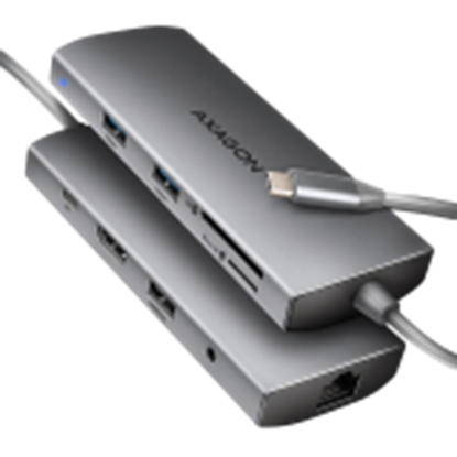 Picture of I/O HUB USB-C 9IN1 5GBPS/0.2M HMC-8HLSA AXAGON