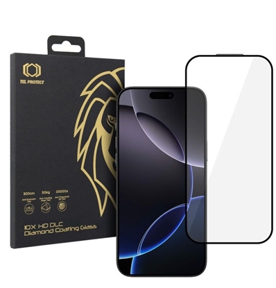 Изображение iLike Apple Iphone 16 Pro Max 10X HD DLC Diamond Coating Tempered Glass Black