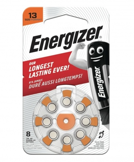 Picture of Izmērs 13 baterijas 1.45V Energizer Zn-Air PR48 iepakojumā 8 gb.