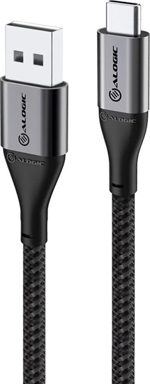 Picture of Kabel USB Alogic USB-A - USB-C 0.3 m Szary (ULCA2030-SGR)
