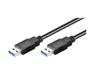 Изображение Kabel USB MicroConnect USB-A - USB-A 2 m Czarny (USB3.0AA2B)