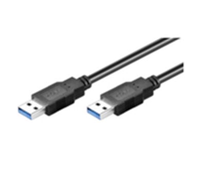 Изображение Kabel USB MicroConnect USB-A - USB-A 2 m Czarny (USB3.0AA2B)