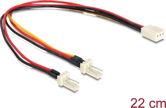 Picture of Kabelis Molex 3pin F > 2 x Molex 3pin M, 22cm, Delock