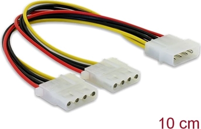 Attēls no Kabelis Power Y 2 x 4pin Molex, Delock