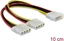 Attēls no Kabelis Power Y 2 x 4pin Molex, Delock