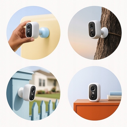 Attēls no Kamera IP Eufy eufyCam C35 - 2 Camera Kit - kamera monitorujca sieciowa - na zewntrz, wewntrz - odporna na warunki atmosferyczne - kolor (dzie i noc) - 1920 x 1080 - 1080p - Audio - bezprzewodowa - Wi-Fi - 5 V