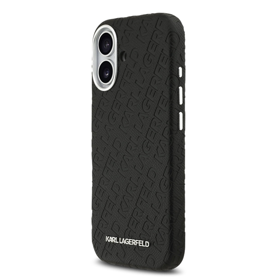 Изображение Karl Lagerfeld Grained PU Repeated Logo MagSafe Case for Apple iPhone 17