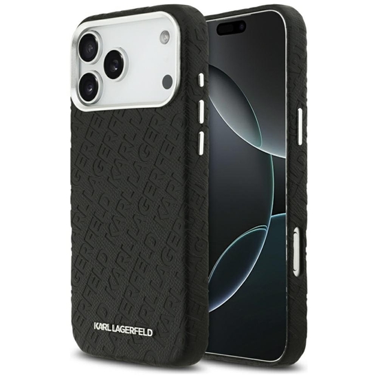 Изображение Karl Lagerfeld Grained PU Repeated Logo MagSafe Case for Apple iPhone 17 Pro Max