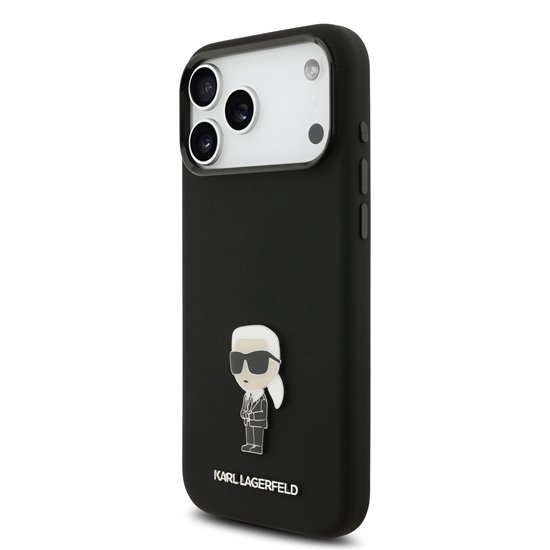 Picture of Karl Lagerfeld Liquid Silicone Metal Ikonik Case for Apple iPhone 17 Pro Max