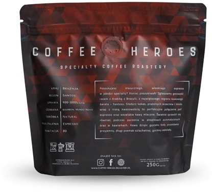 Attēls no Kawa ziarnista Coffee Heroes Roastery Brazylia Santos Espresso 250g