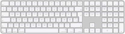 Attēls no Klawiatura Apple Magic, Wired & Wireless, USB + Bluetooth, QWERTY, White