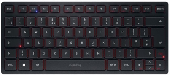 Picture of Klawiatura Cherry KW 9200 MINI klawiatura Uniwersalne USB + RF Wireless + Bluetooth QWERTY angielski brytyjski Czarny