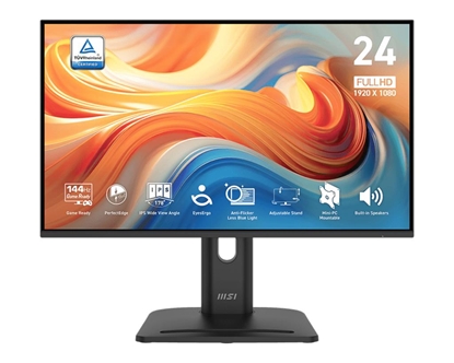 Attēls no LCD Monitor|MSI|PRO MP245PG E14|23.8"|Business|Panel IPS|1920x1080|16:9|144 Hz|1 ms|Speakers|PROMP245PGE14
