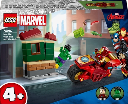 Picture of LEGO Super Heroes Marvel Iron Man z motocyklem i Hulk (76287)