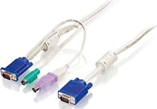 Picture of Level One LevelOne ACC-2103 tastatūras video peles (KVM) kabelis Balts 5 m