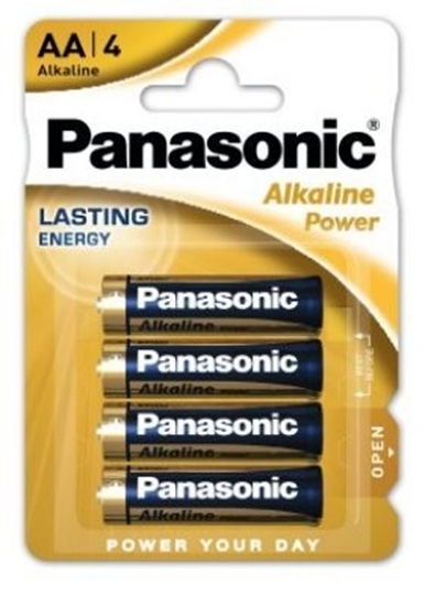 Picture of LR6/AA baterijas Panasonic Power Alkaline MN1500/E91 iepakojuma 4 gb.