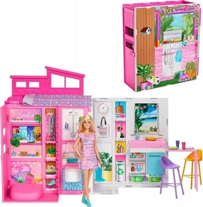 Picture of Mattel Barbie Przytulny Domek + Lalka Zestaw (HRJ77)