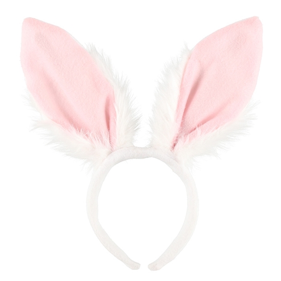 Picture of Matu stīpa Verso Lieldienu Zaķa ausis baltas ar rozā