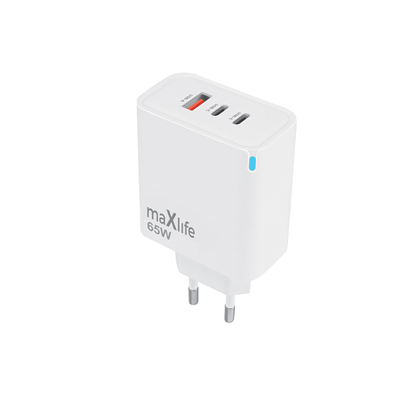 Attēls no Maxlife MXTC-09-65ACC GaN PD QC charger 2x USB-C 1
