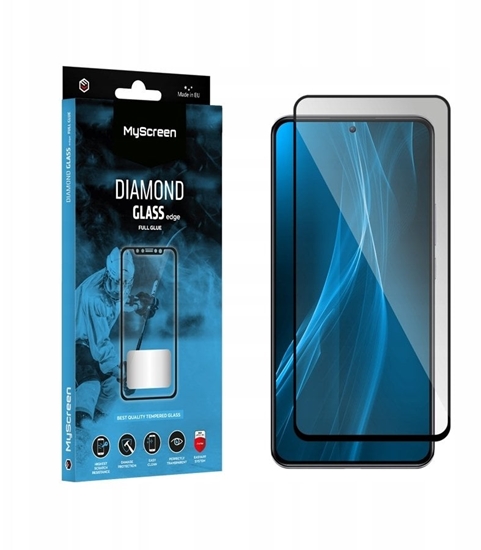 Изображение MyScreen Protector Realme 13+ -  Szko hartowane z klejem na caej powierzchni MyScreen DIAMOND GLASS edge FULL GLUE (czarna ramka)