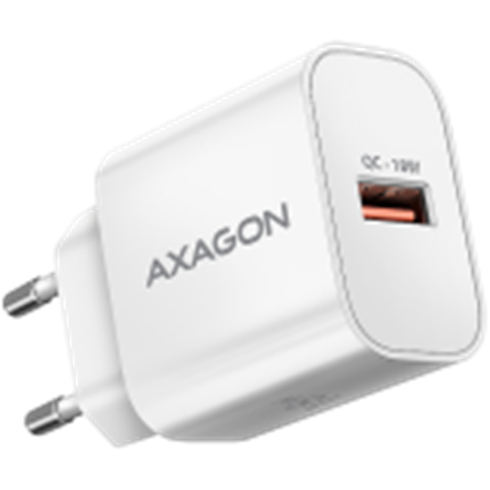 Изображение MOBILE CHARGER WALL USB 18W/1PORT WHITE ACU-QC18W AXAGON