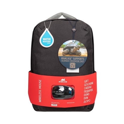 Attēls no NB BACKPACK 15.6" + MOUSE/7563 BLACK RIVACASE