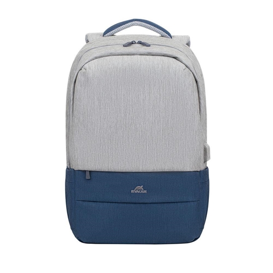 Picture of NB BACKPACK ANTI-THEFT 17.3"/7567 GREY/DARK BLUE RIVACASE