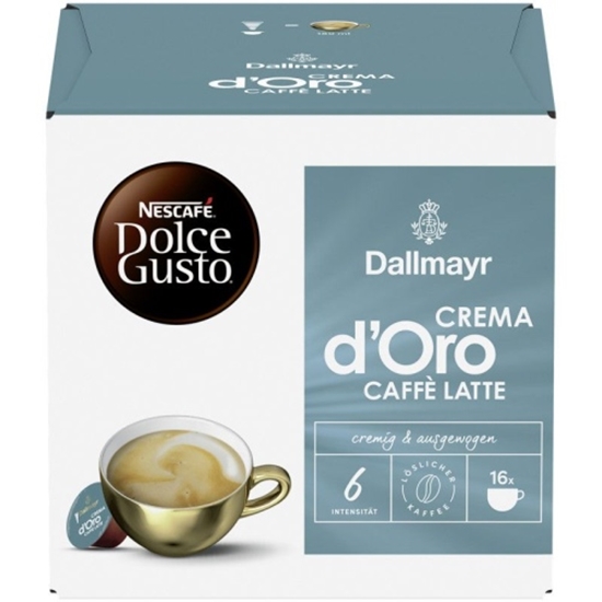 Picture of Nescafe Dolce Gusto Dallmayr Crema d'Oro Caffe Latte Coffee, 16 capsules
