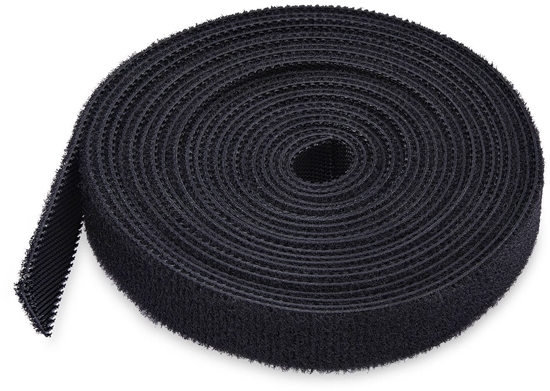 Picture of Organizer StarTech czarna tama rzepowa 12,7mm szeroka, mona przyci, wielokrotnego uytku opaska kablowa z zapiciem na rzep, rolka