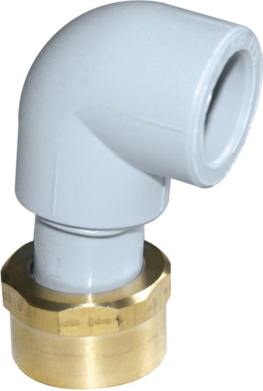Изображение PP-R Līkums ar saskrūvi Ø20-3/4'' i-i 90°Pipelife 