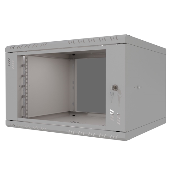 Picture of Rack Cabinet 19" 6U 450mm Glass Door Grey