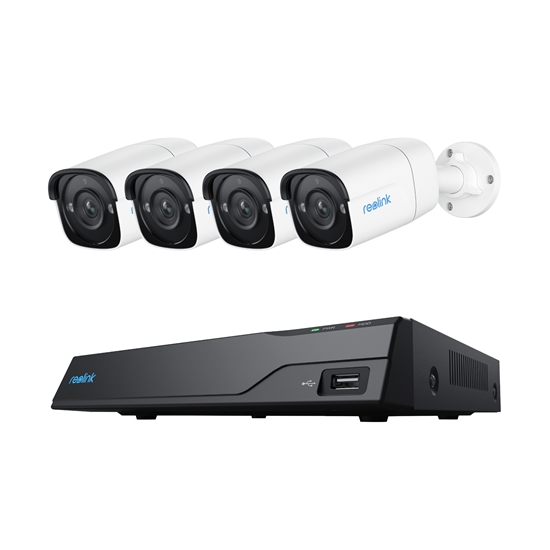 Picture of Reolink | Super HD Security Camera System | NVS8-5MB4 | Bullet | 5/4 MP | f=4.0mm fixed; F=2.0 | Power over Ethernet (PoE) | IP67 | H.265 | Micro SD, Max. 256GB