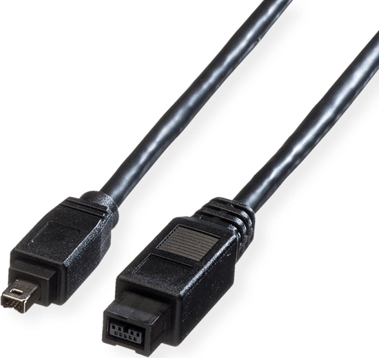 Изображение Roline IEEE1394b FireWire Cable, 9/4-pin, A-C, black, 1.8 m