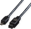 Attēls no Roline IEEE1394b FireWire Cable, 9/4-pin, A-C, black, 1.8 m