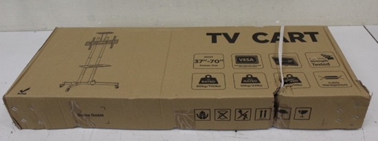 Picture of SALE OUT. Sunne 37-70", Fixed height | Sunne Floor stand | S112 multifunctional Mobile TV cart | Tilt | 37-70 " | DAMAGED PACKAGING | Black