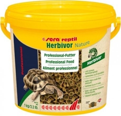 Attēls no Sera Pokarm Reptil Professional Herbivor Nature 3.800 ml, granulat - gady
