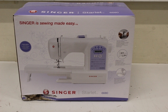 Picture of Singer SALE OUT. | | Sewing Machine | Starlet 6680 | Number of stitches 80 | Number of buttonholes 6 | White | DAMAGED PACKAGING