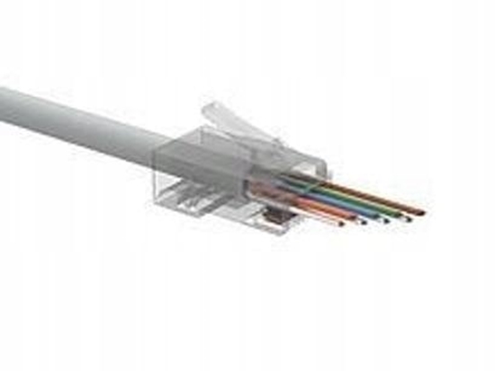 Picture of Solarix Uniwersalny EASY konektor RJ45 CAT5E UTP 8p8c na drát i licnu / 100 ks SXRJ45-5E-UTP-EASY