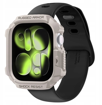 Изображение Spigen Etui Rugged Armor V2 do Apple Watch 10 / 11 42mm Dune Beige