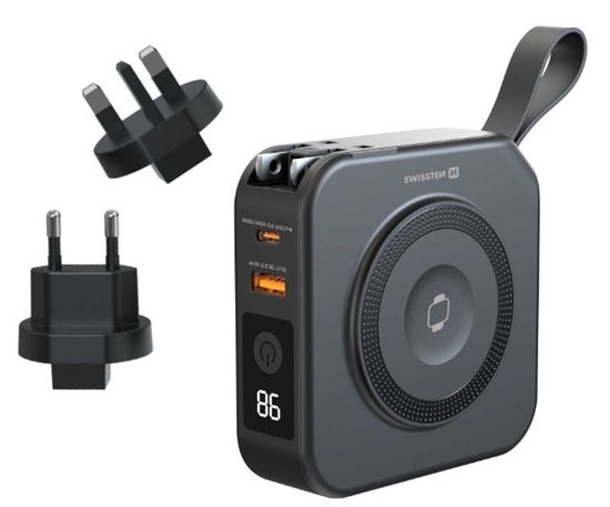 Picture of Swissten Power Bank ALL-IN-ONE PRO with exchangeable plugs US / EU / UK 20W 10000mAh