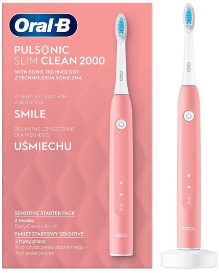 Picture of Szczoteczka Braun S111.513.2 Pulsonic Slim Clean 2000 Róowy Wraliwy