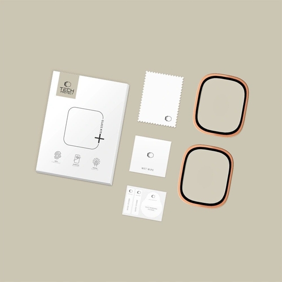 Изображение Tech-Protect Szko hartowane Glass Ring do Apple Watch Ultra 1 / 2 / 3 49mm Cosmic Orange [2 PACK]